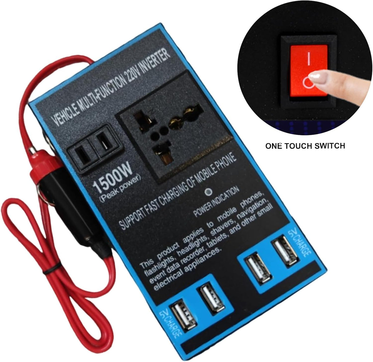 YAPAILANG 1500W Power Inverter DC12V 24V To AC220V ...
