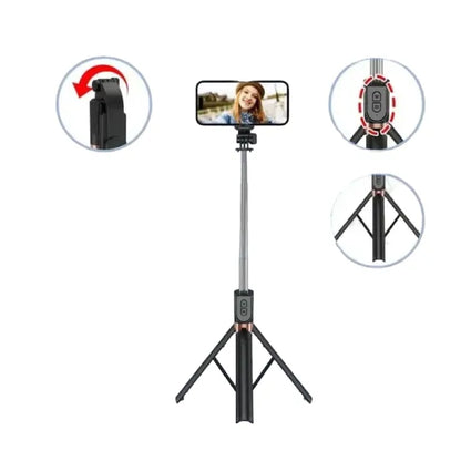 "Trépied Selfie PLOKAMA Live K9™ LED – Stabilité & Lumière Pro"